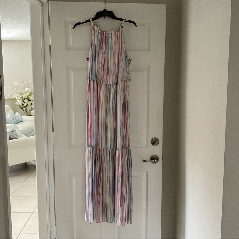 Thalia Sodi Multicolor Striped Maxi Dress